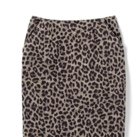 CAbi Leopard Ponte Knit Pencil Skirt - Picture 3 of 9